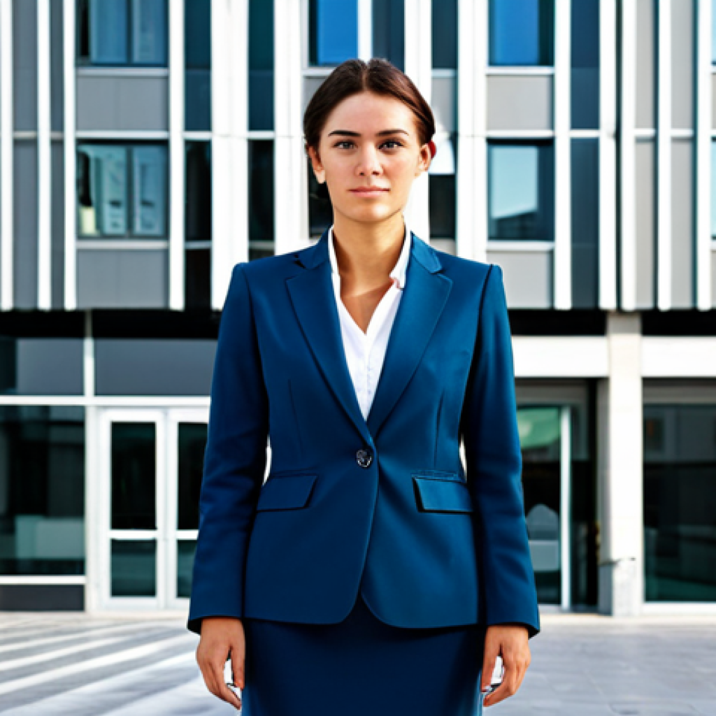오픈소스 기여 시 주의해야 할 법적 사항 - Business Professional**
"A professional businesswoman in a modest business suit, standing in front ...
